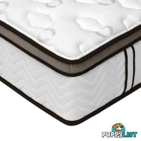 Natural Latex Euro Top Mattress Pocket Spring Back Support Foam Bed King Size