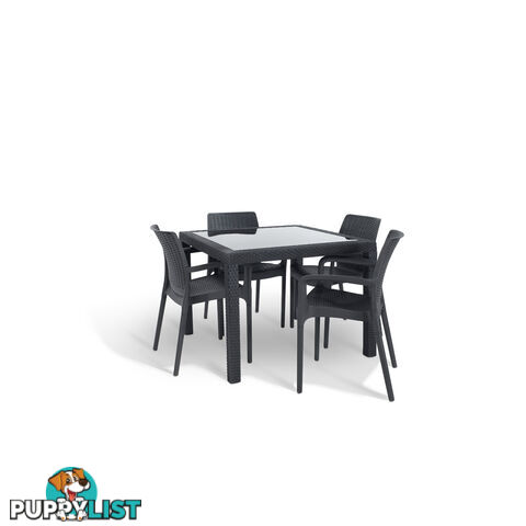 Keter Sumatra Table With 4 Bali Chairs Set