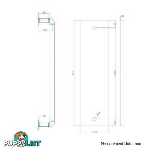 3 Level Rustic Industrial DIY Pipe Shelf Vintage Floating Shelves Wall Shelving