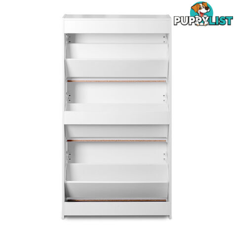 3 Drawers Chest Shoe Cabinet Storage Organizer White