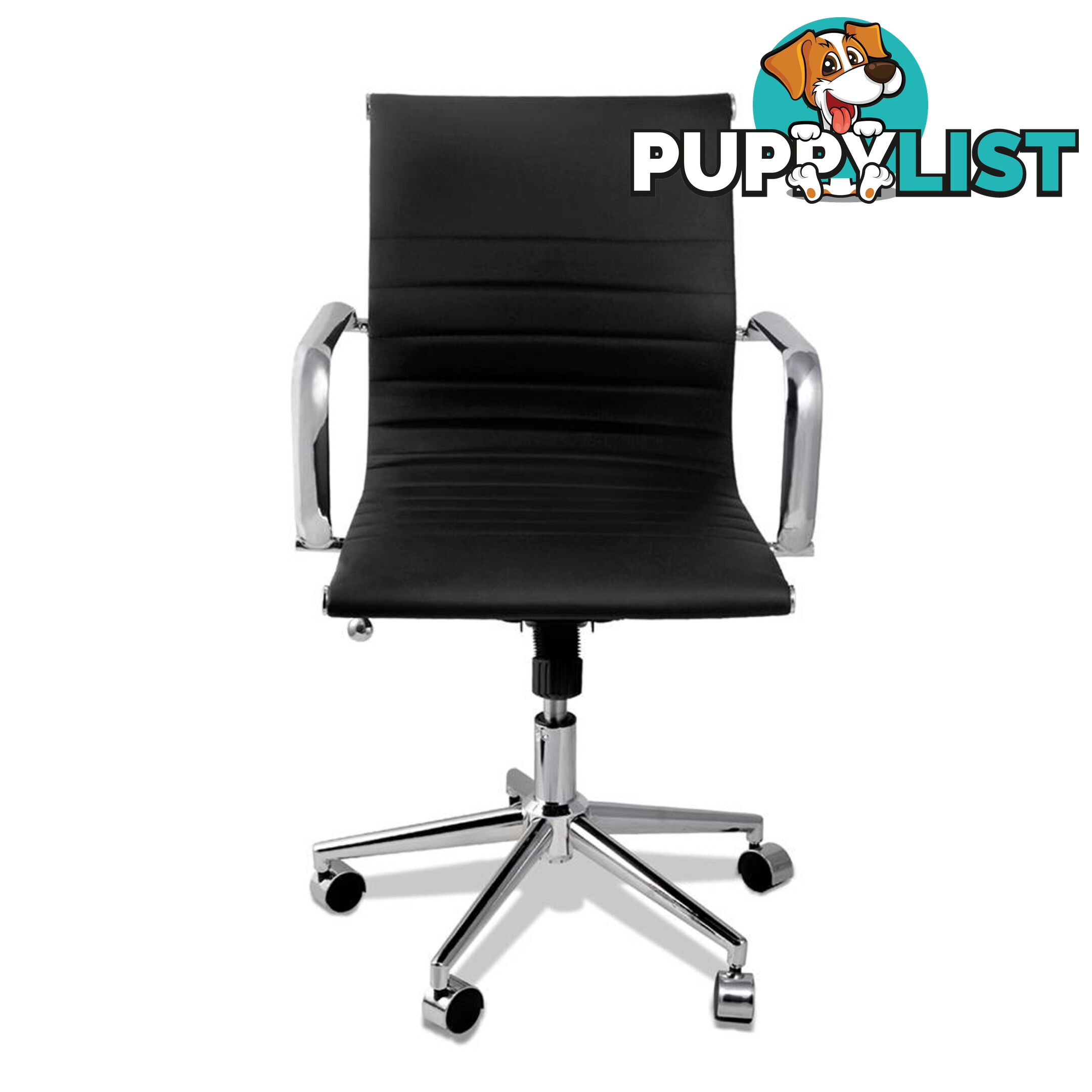 PU Leather Office Chair Eames Replica Executive Computer Work Ergonomic Black