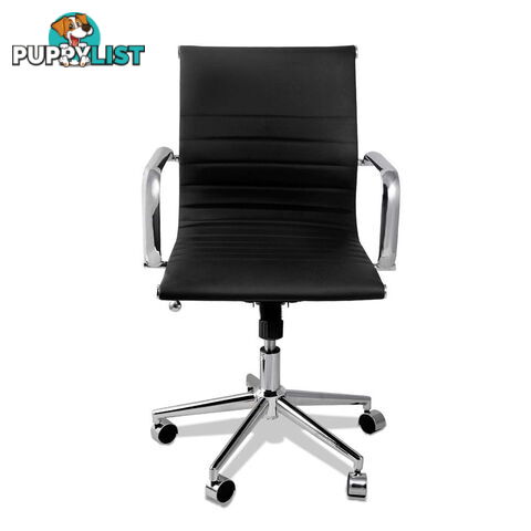 PU Leather Office Chair Eames Replica Executive Computer Work Ergonomic Black