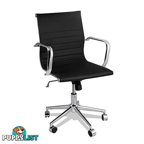 PU Leather Office Chair Eames Replica Executive Computer Work Ergonomic Black