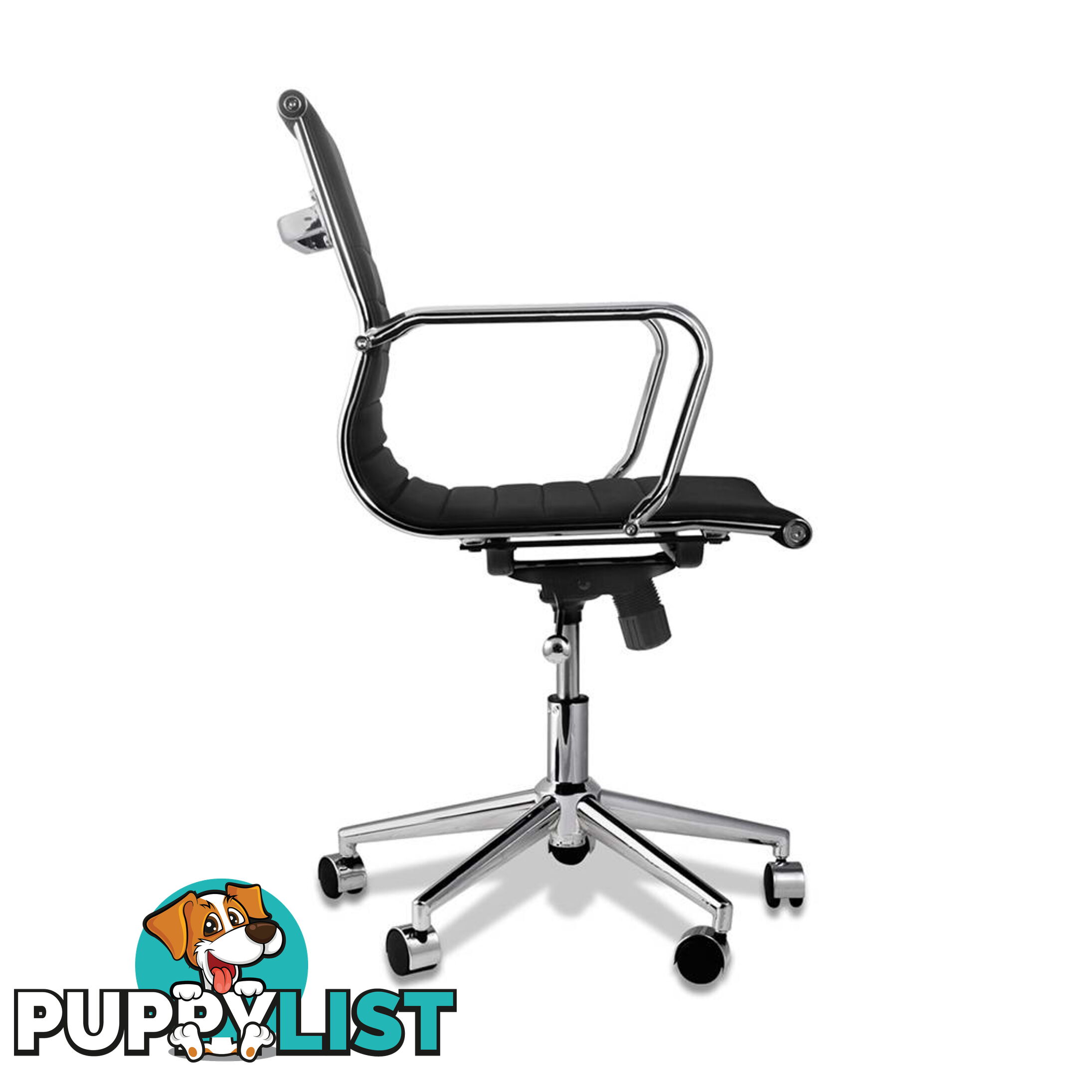 PU Leather Office Chair Eames Replica Executive Computer Work Ergonomic Black