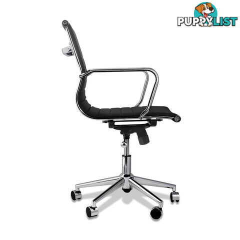 PU Leather Office Chair Eames Replica Executive Computer Work Ergonomic Black