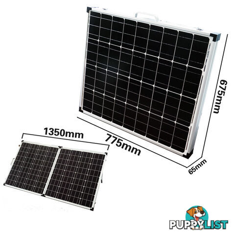 New 12V 160W Solar Folding Panel Kit Caravan Boat Camping Power Mono Charging