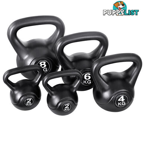 Kettle Bells Set Weight Training Kit Gym Fitness Exercise Lift Kettlebell