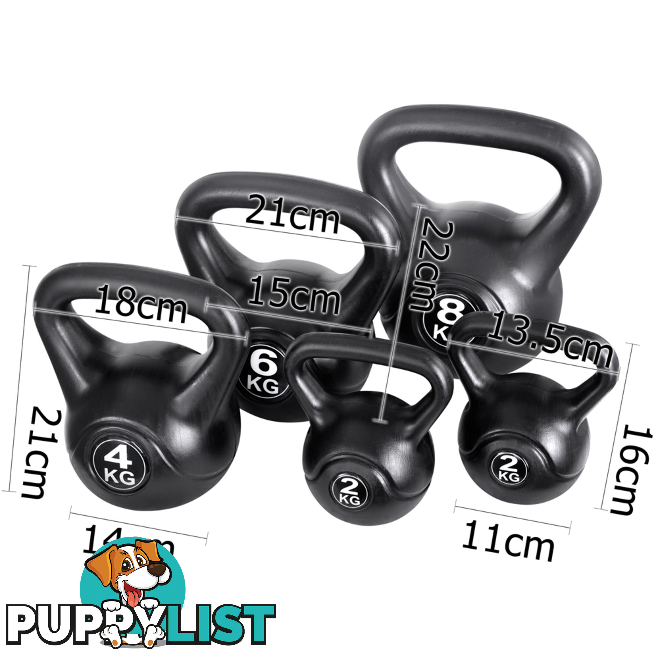 Kettle Bells Set Weight Training Kit Gym Fitness Exercise Lift Kettlebell