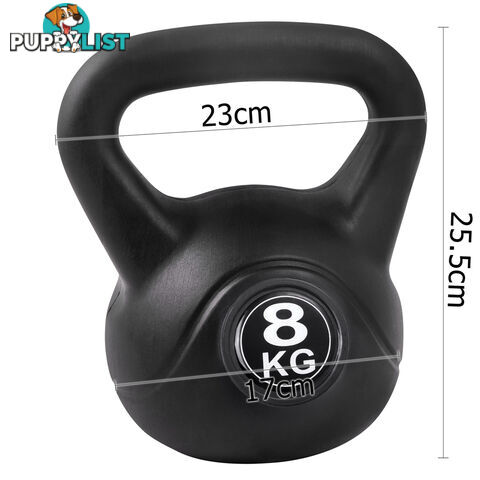 Kettle Bells Set Weight Training Kit Gym Fitness Exercise Lift Kettlebell