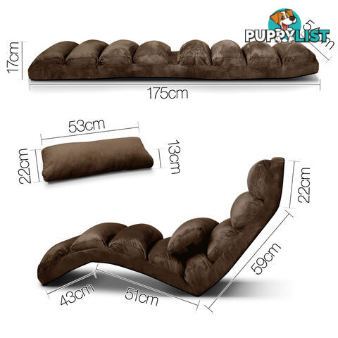 Lounge Sofa Chair - 75 Adjustable Angles _ Brown