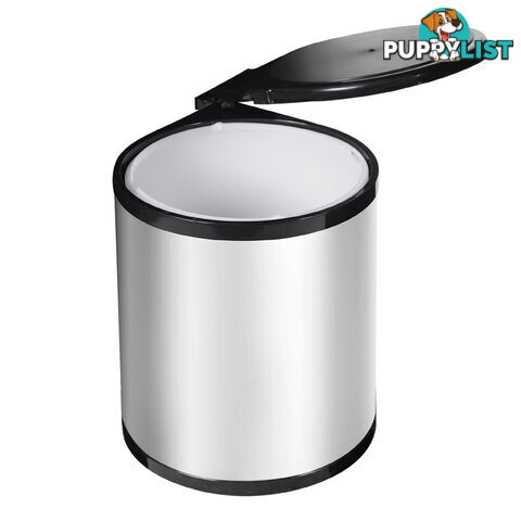 Swing Out Bin Kitchen Pull Out Garbage Waste Rubbish Trash Stainless Steel 14L