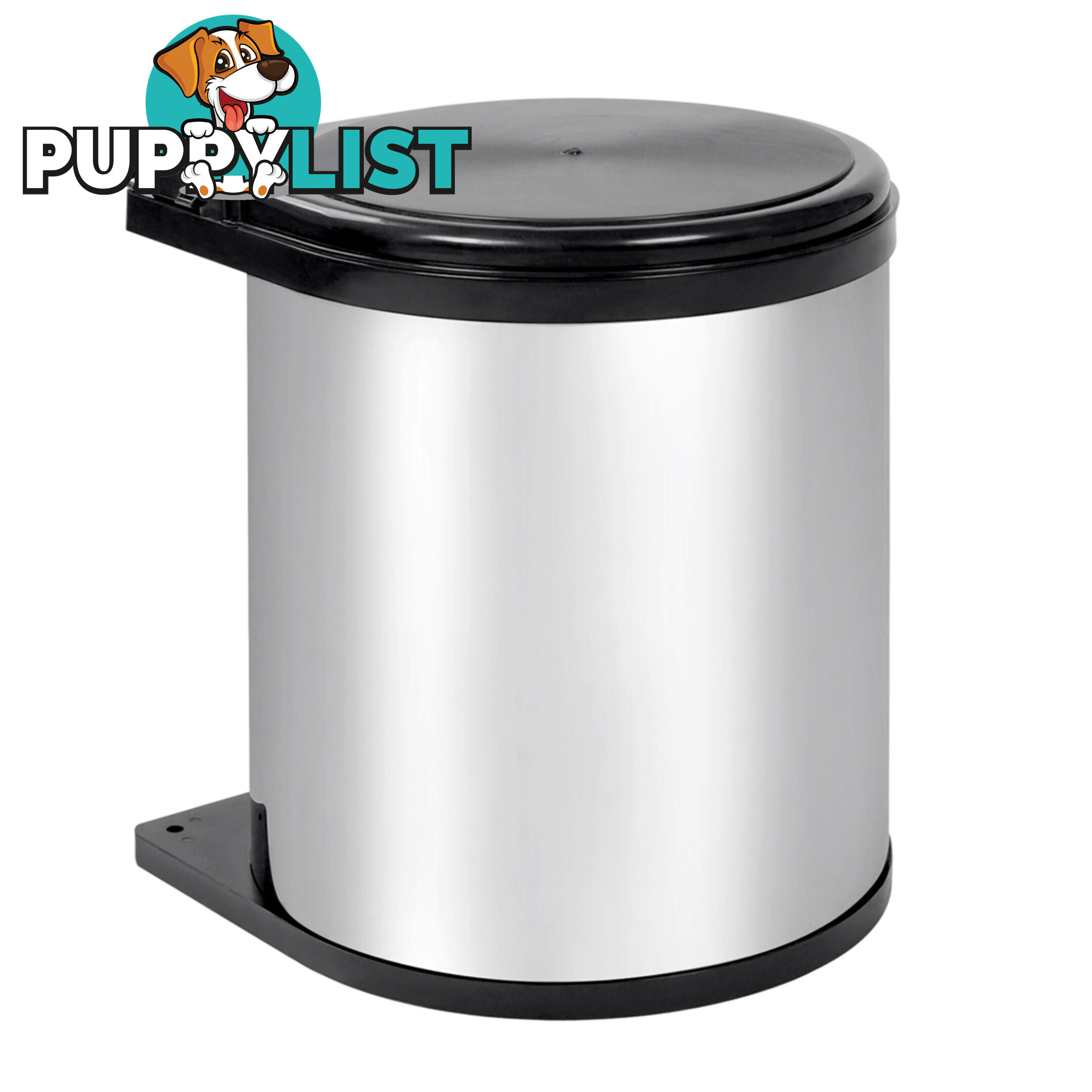 Swing Out Bin Kitchen Pull Out Garbage Waste Rubbish Trash Stainless Steel 14L