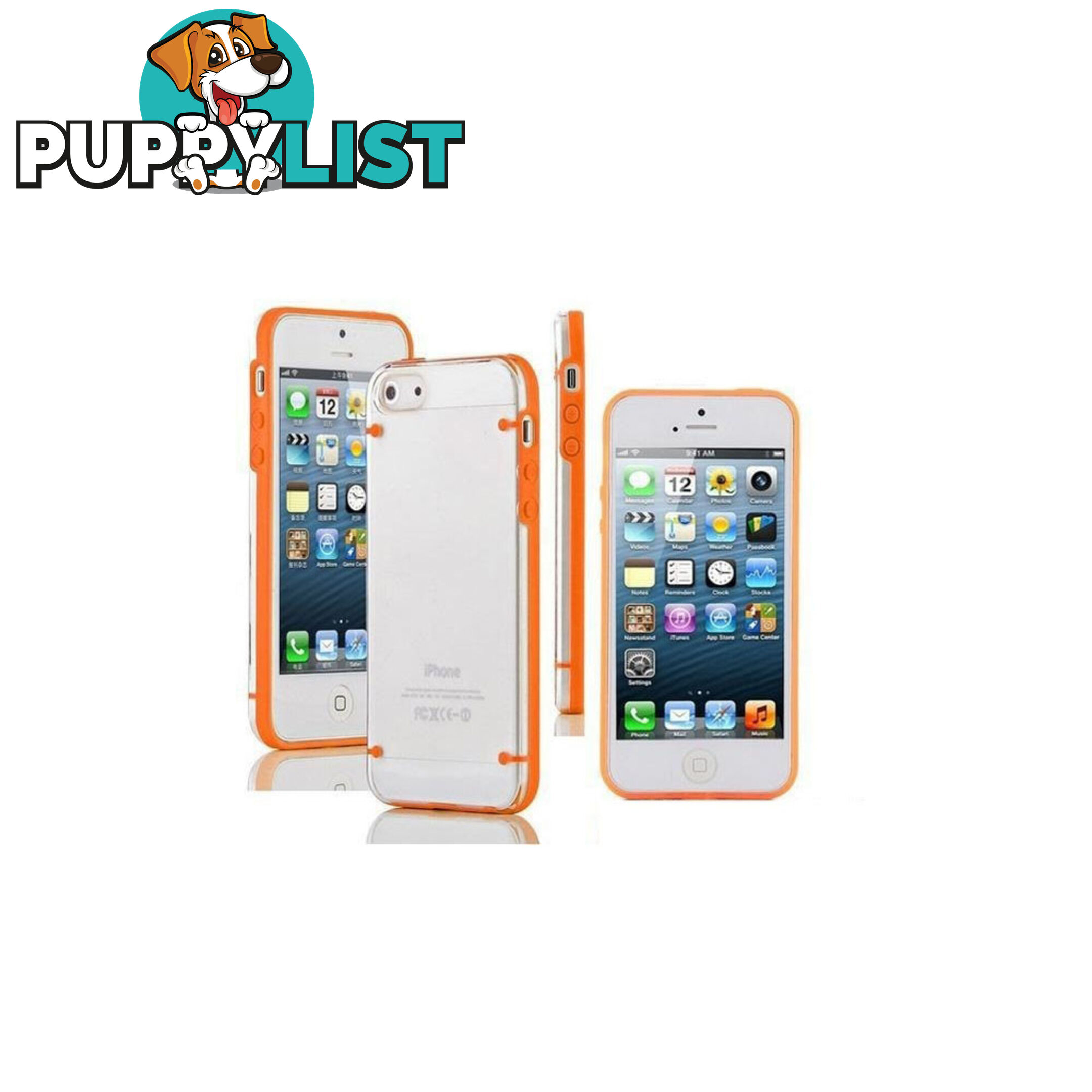 Clear Transparent Hard Case Cover Accessories Orange For iPhone 6 4.7 inch