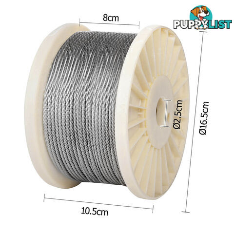 316 Marine Stainless Steel Wire Rope 7x7 Balustrade Decking Fence Cable 100m