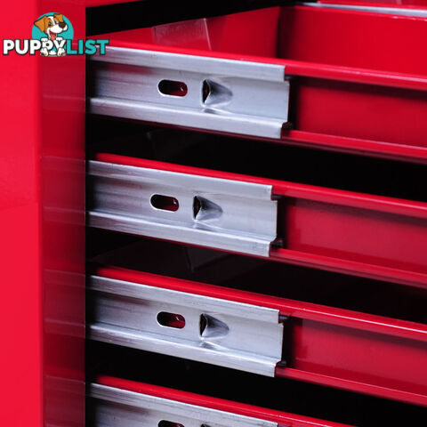 9 Drawers Tool Box Chest Red