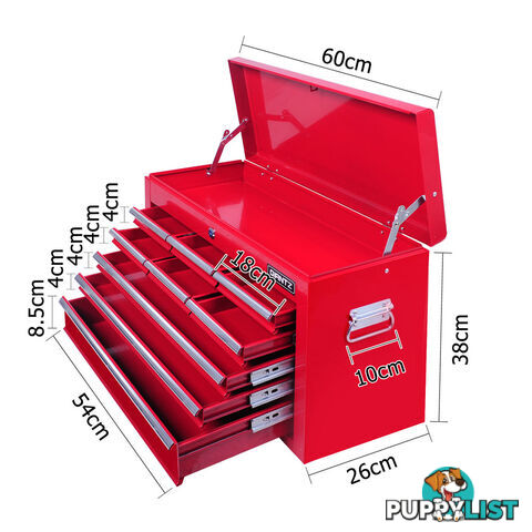 9 Drawers Tool Box Chest Red