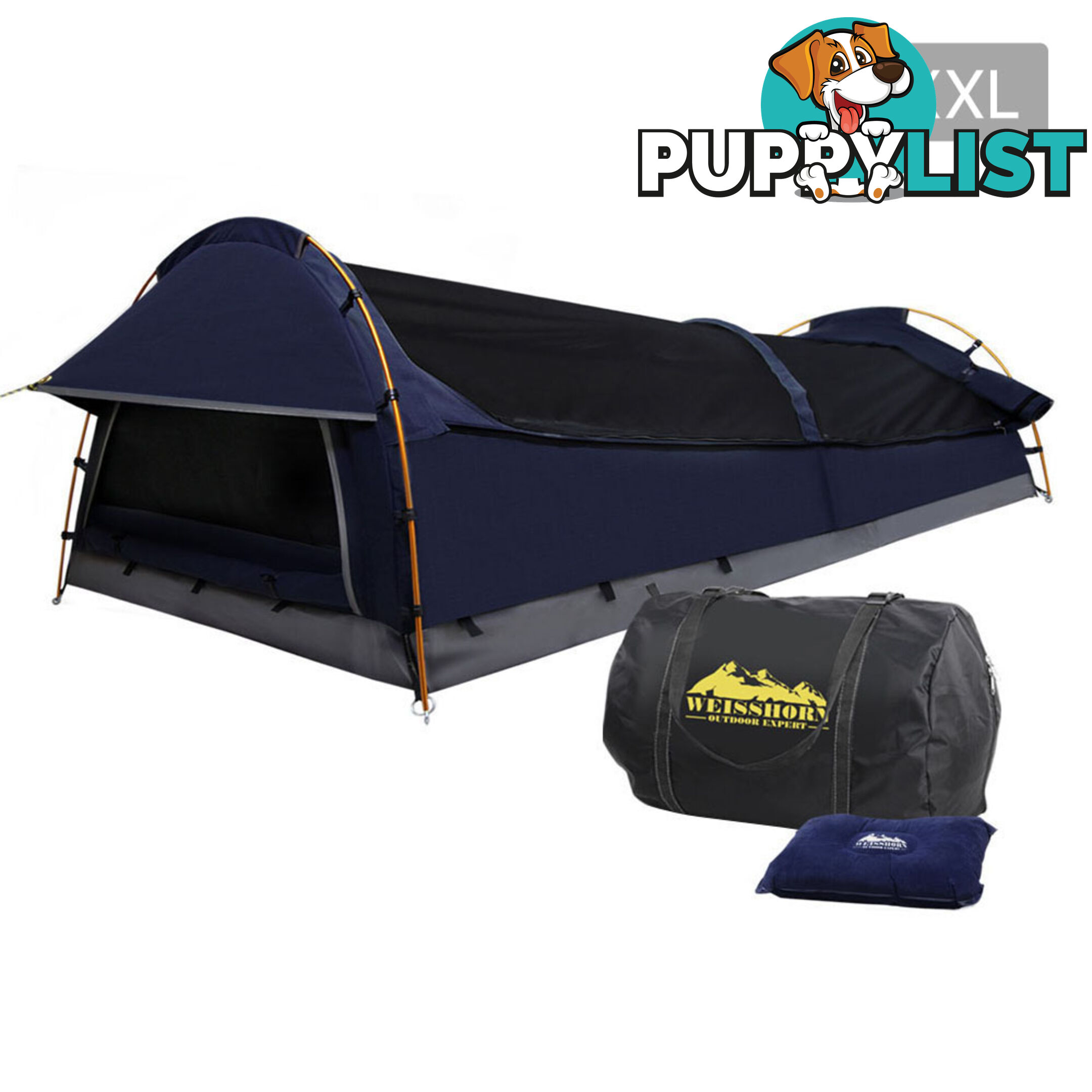 XXL Deluxe King Single Swag Camping Swag Navy