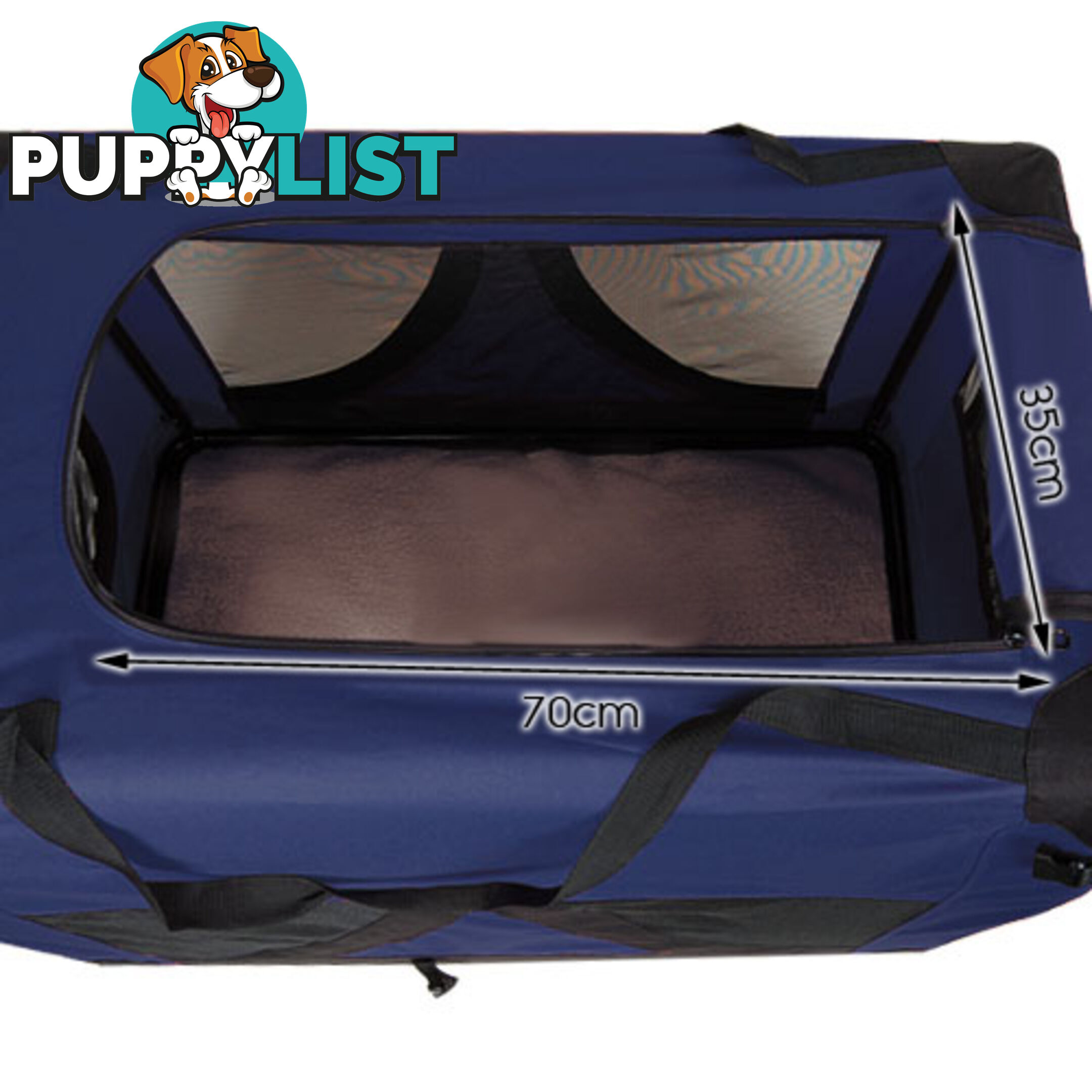 XL Pet Soft Cage Puppy Dog Cat Collapsible Crate Carrier Foldable Kennel Blue