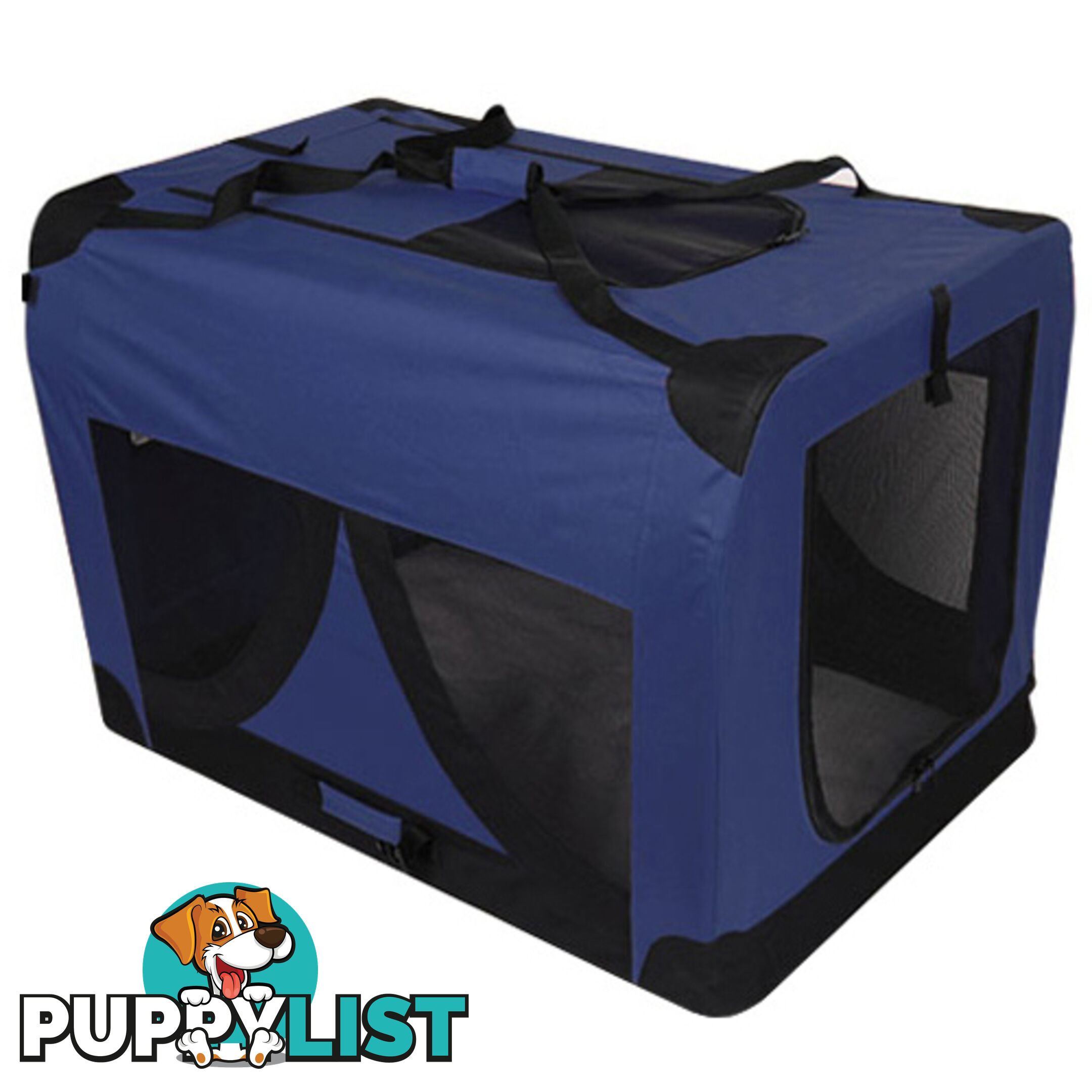 XL Pet Soft Cage Puppy Dog Cat Collapsible Crate Carrier Foldable Kennel Blue