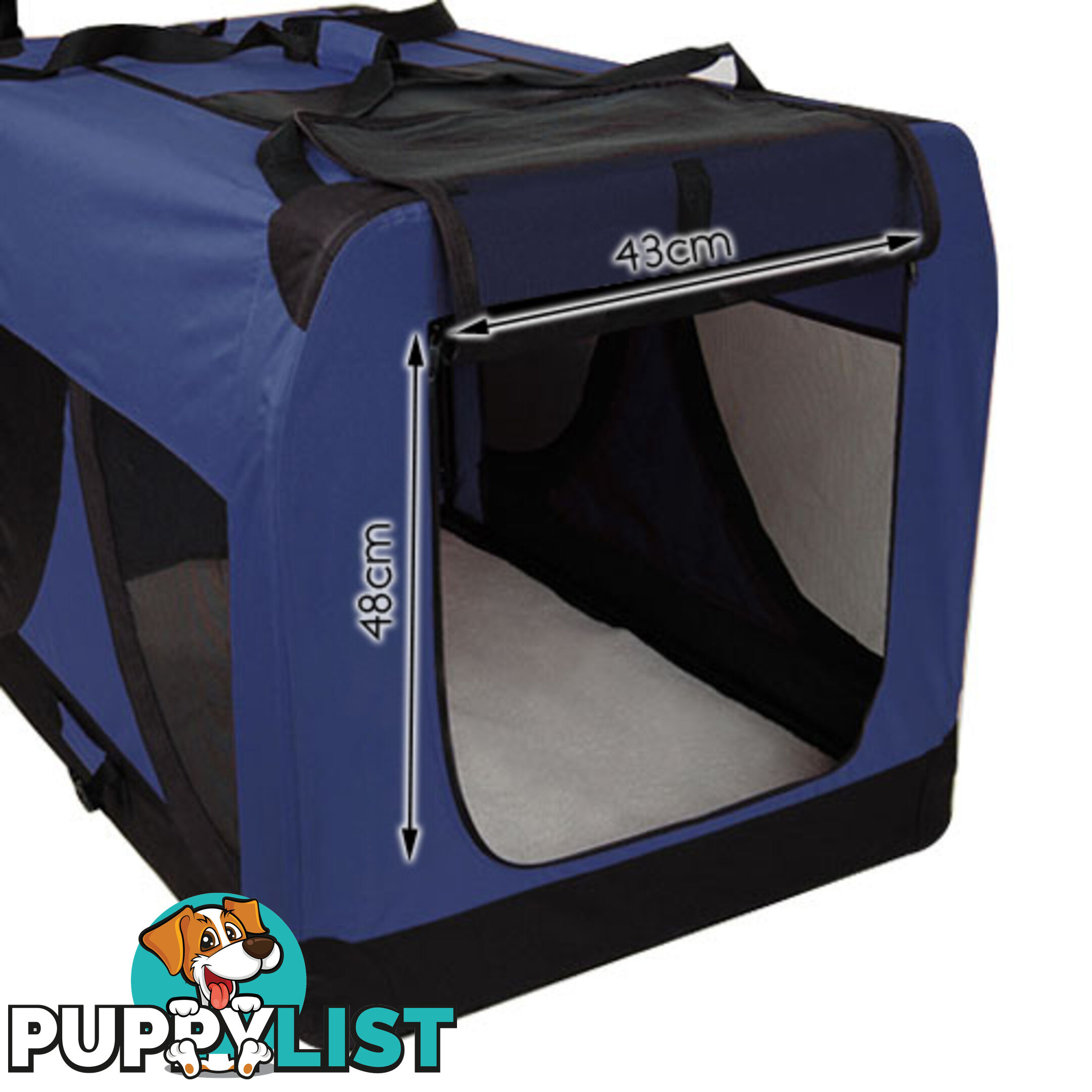 XL Pet Soft Cage Puppy Dog Cat Collapsible Crate Carrier Foldable Kennel Blue