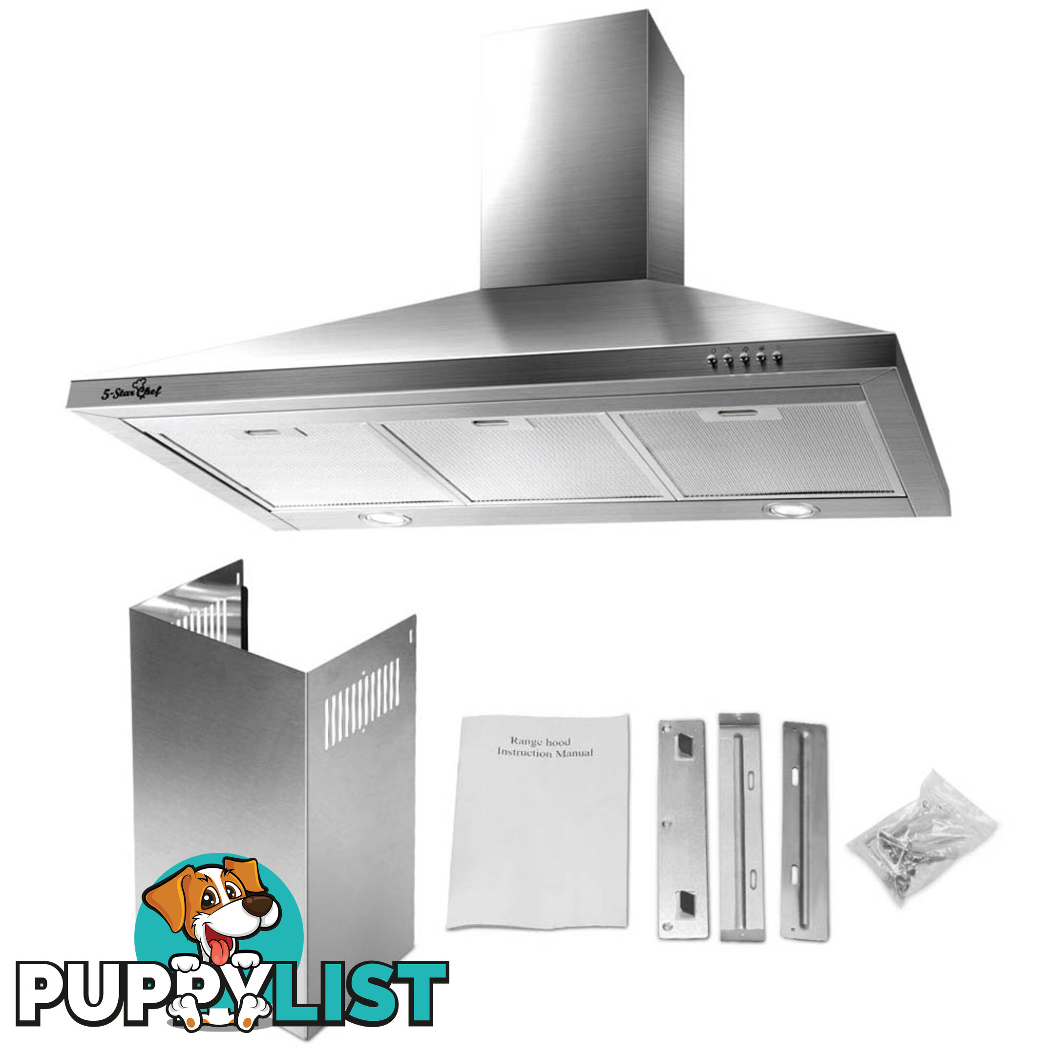 90CM Stainless Steel Rangehood Commercial Home kitchen Canopy Wall Mount