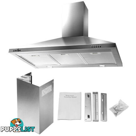 90CM Stainless Steel Rangehood Commercial Home kitchen Canopy Wall Mount