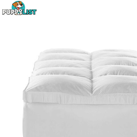 Duck Feather Down Mattress Topper 1000GSM Bamboo Pillowtop Bed Cover Single