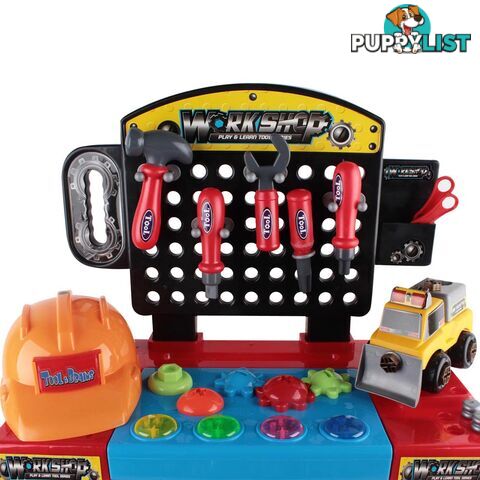 52Pcs Kids Pretend Role Workshop Play Set Toddler Children Boys Toys Tools