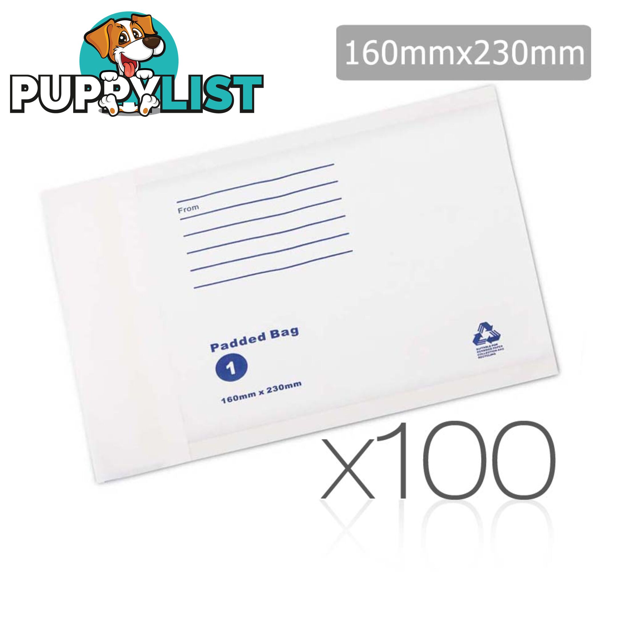 Bubble Padded Mail Envelopes 100pcs 160mm x 230mm