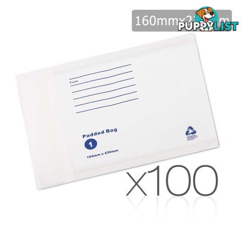 Bubble Padded Mail Envelopes 100pcs 160mm x 230mm