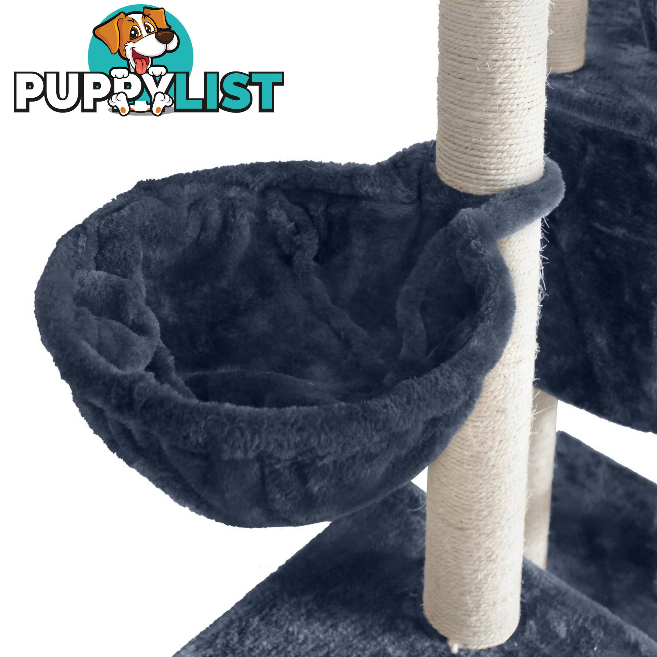 244cm Cat Scratching Poles Tree Kitten Post Pet Tower Gym House Condo Dark Grey