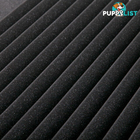 Set of 10 Studio Acoustic Foam Tile Wedge Black 50 x 50 x 5cm