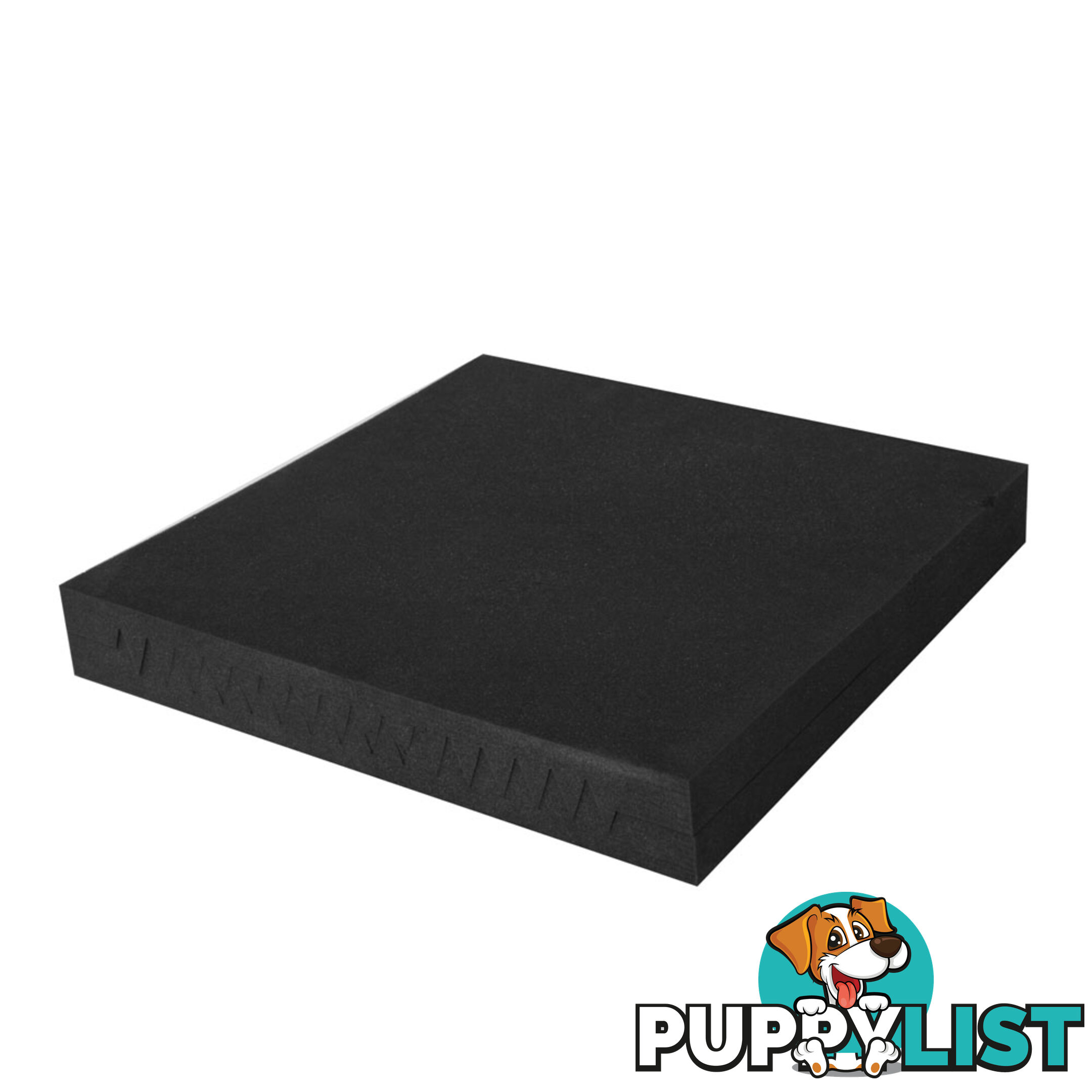 Set of 10 Studio Acoustic Foam Tile Wedge Black 50 x 50 x 5cm