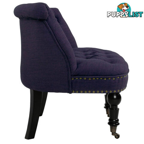 Lorraine Chair French Provincial Linen Fabric Sofa Dark Purple