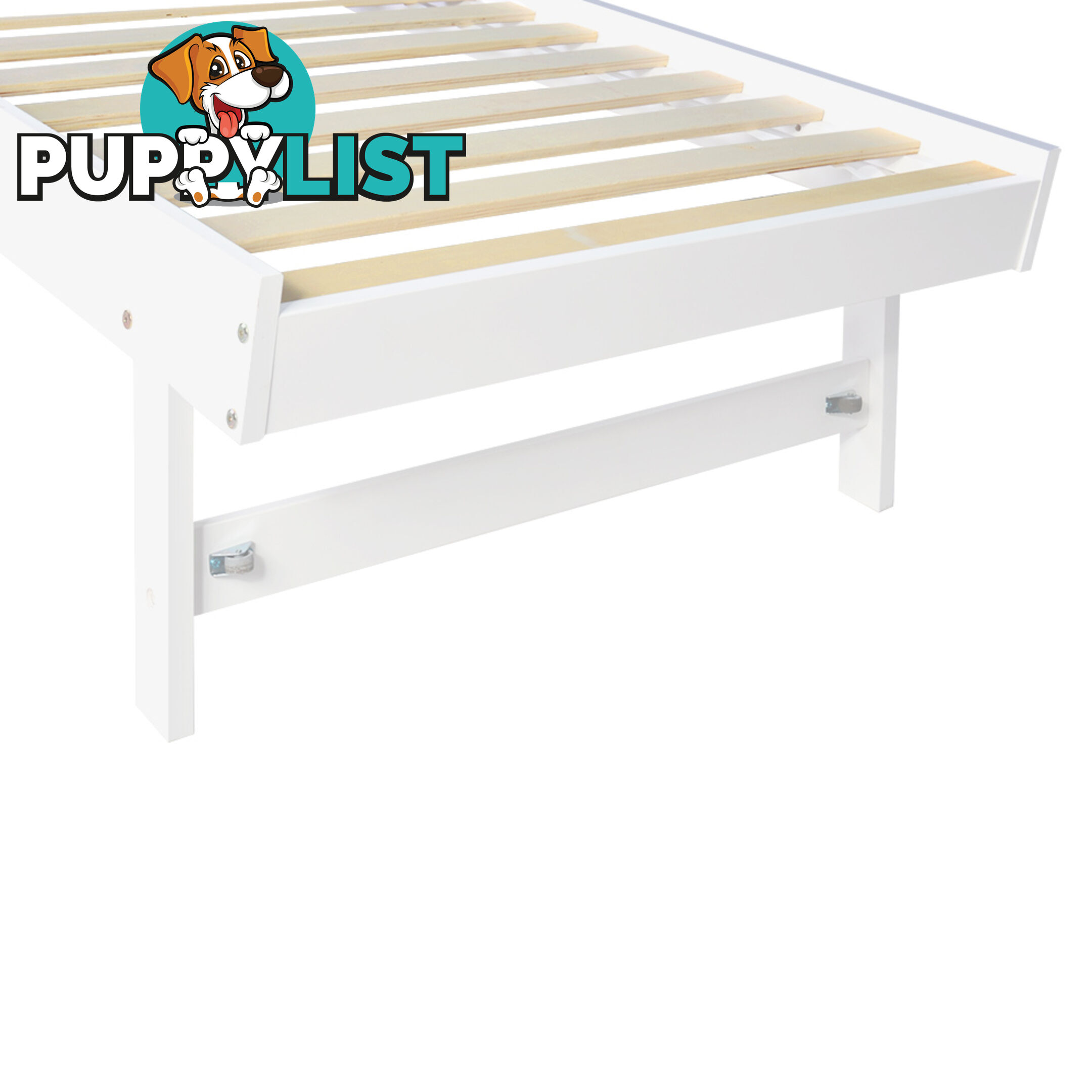 Wooden Sofa Bed Frame Single White