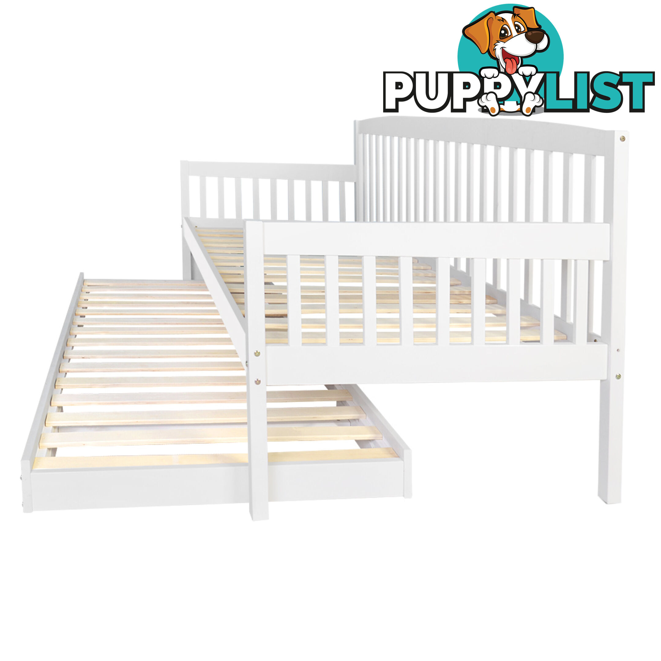 Wooden Sofa Bed Frame Single White