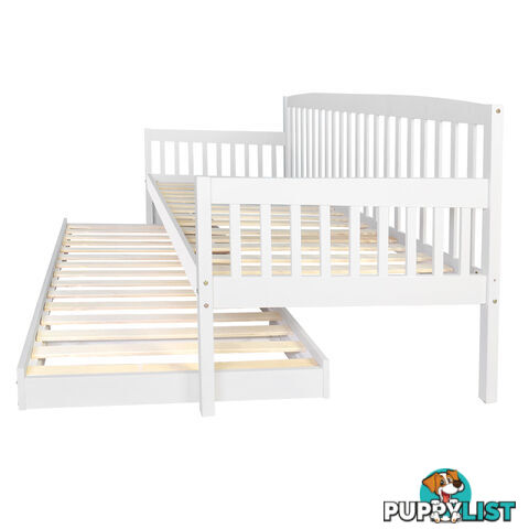 Wooden Sofa Bed Frame Single White