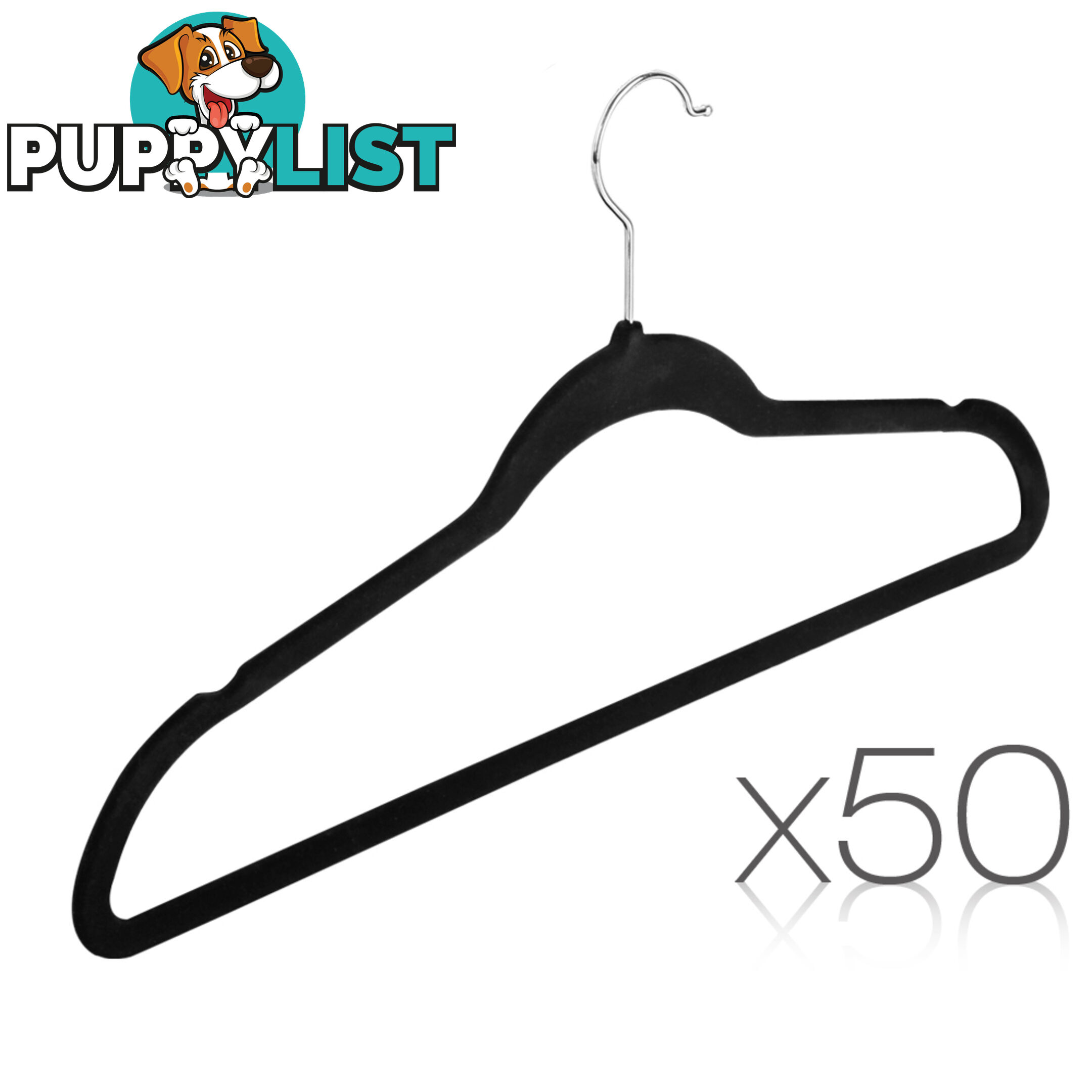 Set of 50 Velvet Coat Hangers