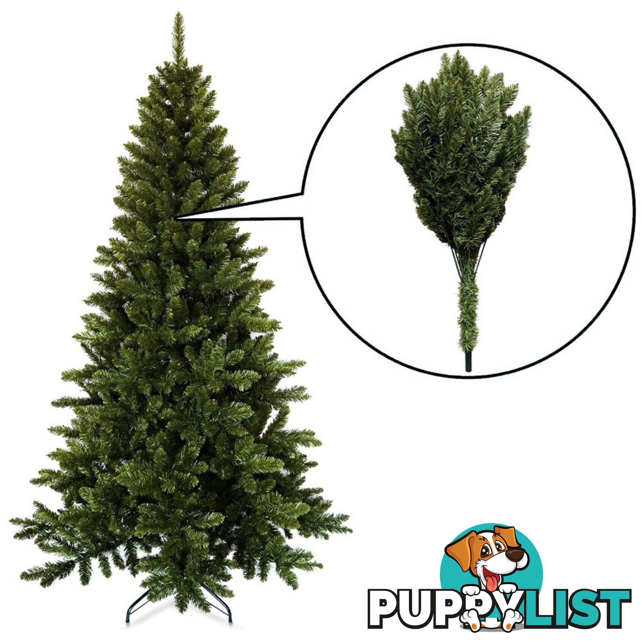 Luxury 6FT Plushy Christmas Tree 180cm Full Body Xmas Tree Home Decorate Green