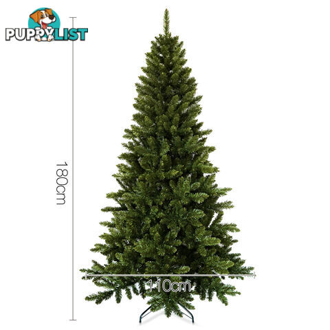 Luxury 6FT Plushy Christmas Tree 180cm Full Body Xmas Tree Home Decorate Green