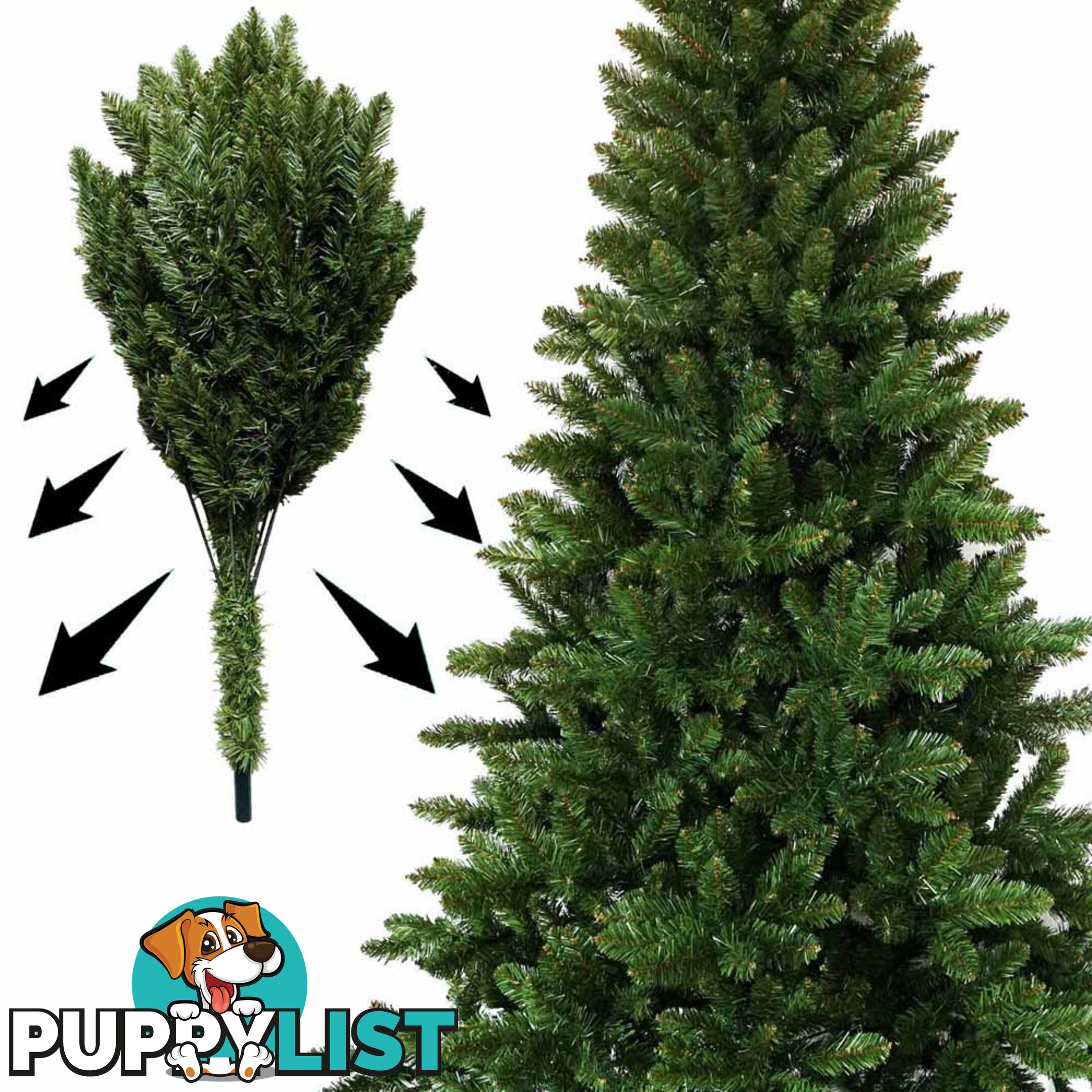 Luxury 6FT Plushy Christmas Tree 180cm Full Body Xmas Tree Home Decorate Green