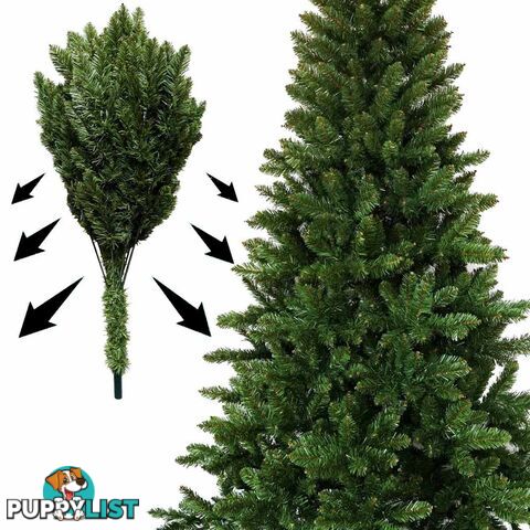 Luxury 6FT Plushy Christmas Tree 180cm Full Body Xmas Tree Home Decorate Green