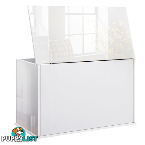 Baby Toy Box Nursery Wood Storage Chest Organizer White