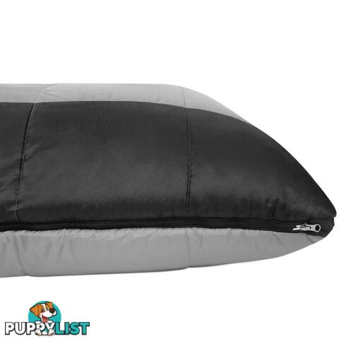 2 x Sleeping Bag Twin Outdoor Camping Thermal Tent Hiking -10_ Grey Black