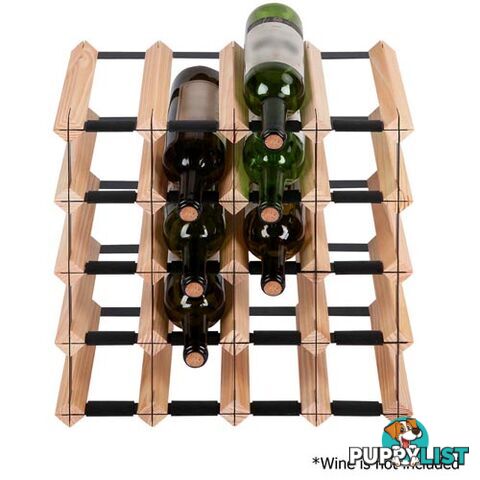 20 Bottles Timber Wine Rack Wooden Shelf Cellar Storage Vintry Stand Cabinet