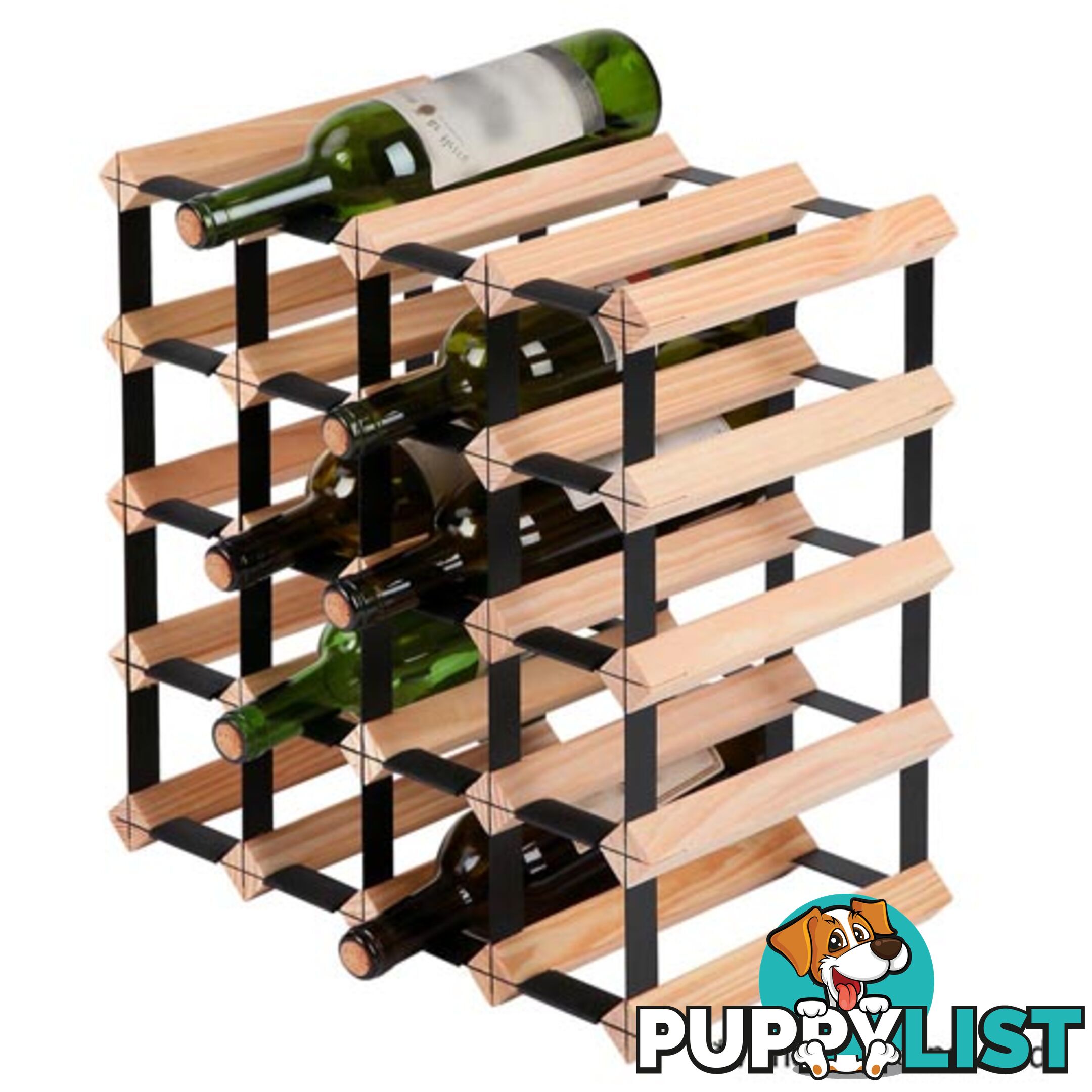 20 Bottles Timber Wine Rack Wooden Shelf Cellar Storage Vintry Stand Cabinet