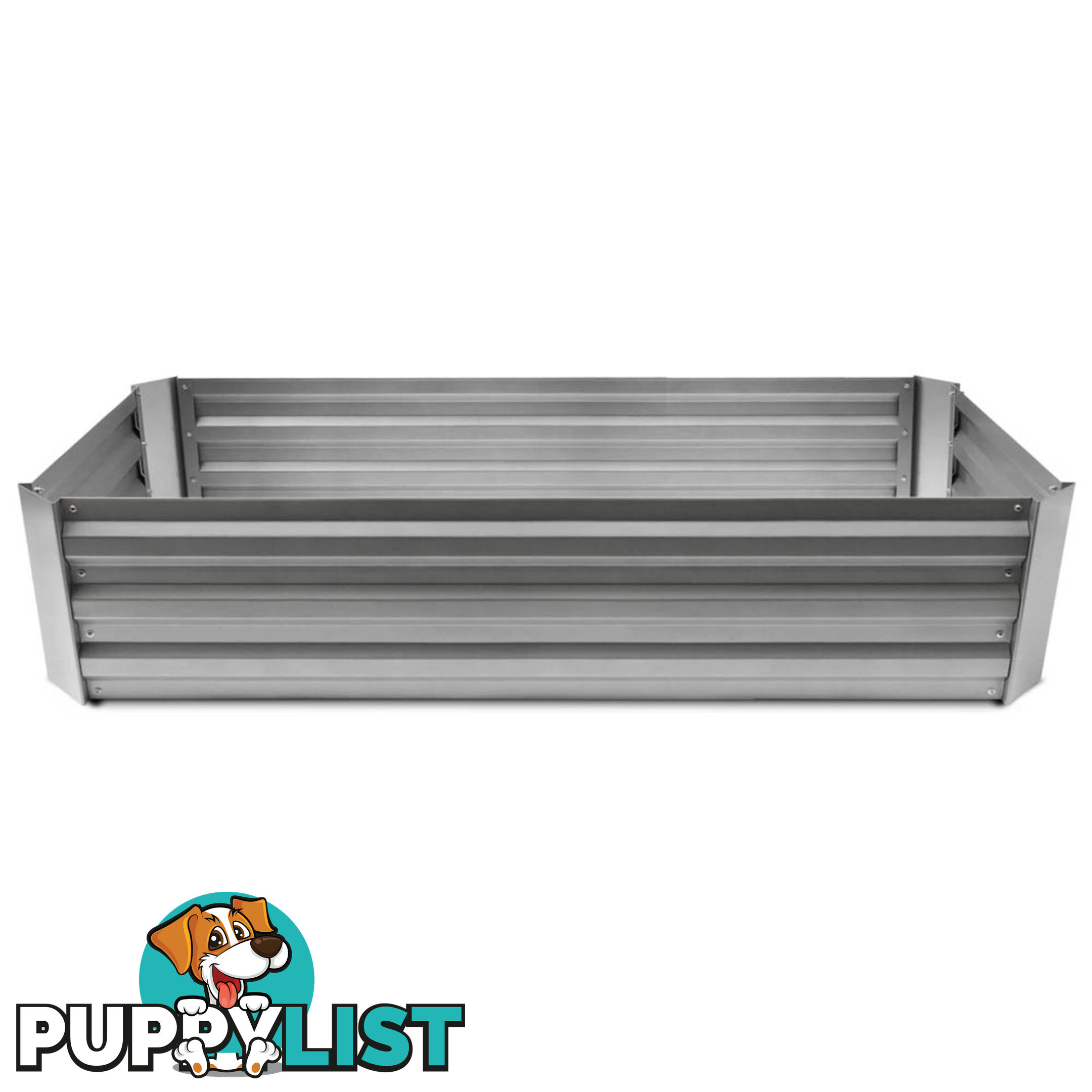 Raised Garden Bed Galvanised Steel 150x90x30cm Elevated Instant Planter White