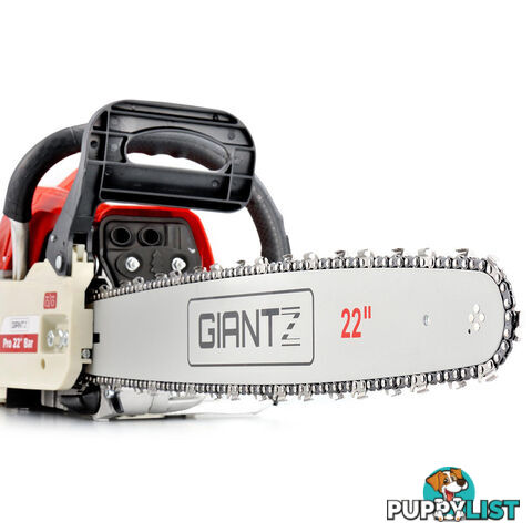 22'' Petrol Chainsaw 62cc E-start Bar Commercial Pruner Tree Log Chain Saw