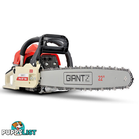 22'' Petrol Chainsaw 62cc E-start Bar Commercial Pruner Tree Log Chain Saw