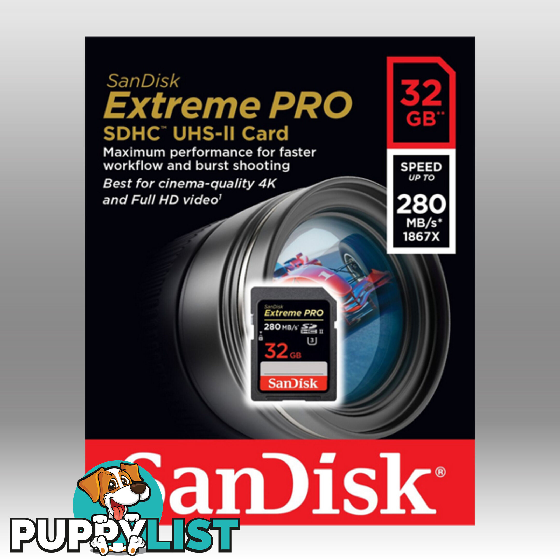 SanDisk 32GB Extreme Pro SD (SDHC) Card UHS-II 280MB/s